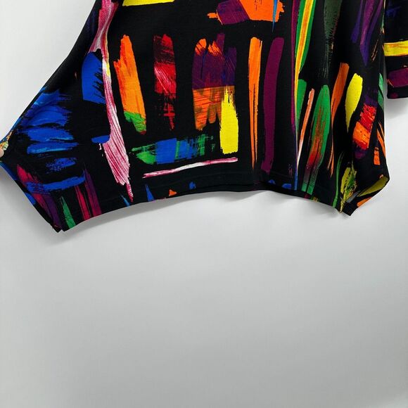 Lior Paris Tunic Top‎ Shirt Blouse Size Small 3/4 Roll Tab Sleeve Art to Wear - Picture 6 of 13